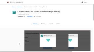 OrderForward for Sonlet (formerly ShopTheRoe) - Google Chrome