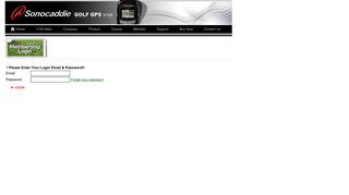 Sonocaddie V100 Handheld Golf GPS Device Member Login Page