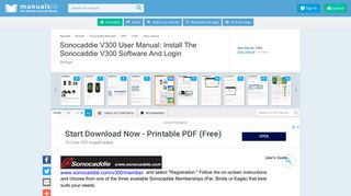 Install The Software And Login - Sonocaddie V300 User Manual [Page ...