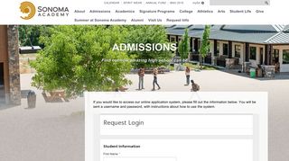 Request Login | Sonoma Academy