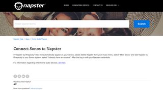 Connect Sonos to Napster – Napster Help