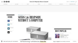 Sonos 2.0: Rhapsody without a Computer | WIRED