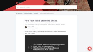 Add Your Radio Station to Sonos | Radio.co Help Center