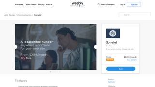 Sonetel - A local phone number for your web site - Weebly
