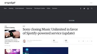 Sony closing Music Unlimited in favor of Spotify-powered service ...