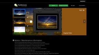 PlayMemories Camera Apps, a camera application download service