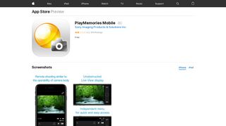 PlayMemories Mobile on the App Store - iTunes - Apple