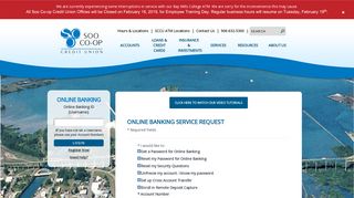 Soo Co-op Credit Union Online Banking Service ... - Soo Co-Op CU