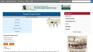 Sooper Credit Union - Arvada, CO - Credit Unions Online