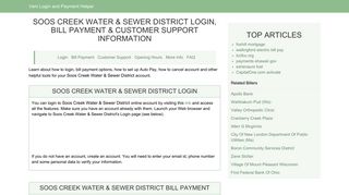 Soos Creek Water & Sewer District Login, Bill Payment & Customer ...