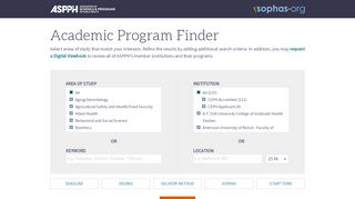 Academic Program Finder