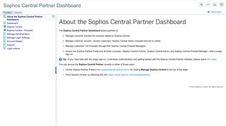 Sophos Central Partner Dashboard