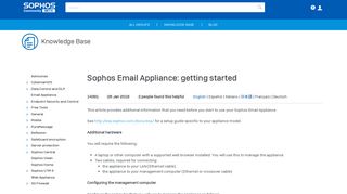 Sophos Email Appliance: getting started - Sophos Community