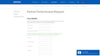 Partner Portal Access Request - Channel - Sophos Partners ...