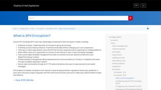 What is SPX Encryption? - Sophos | Email Appliance Documentation