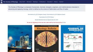The Society of Rheology: Home Page