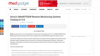 Sorin's SMARTVIEW Remote Monitoring System Coming to U.S. ...