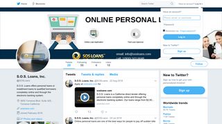 S.O.S. Loans, Inc. (@SOSLoans) | Twitter