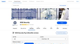Working at SOS Security: 179 Reviews about Pay & Benefits | Indeed ...
