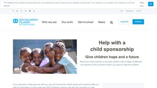 Your child sponsorship - SOS Children's Villages International