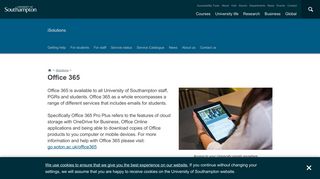 Office 365 | iSolutions | University of Southampton
