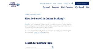 How do I enroll in Online Banking? | Sound Credit Union