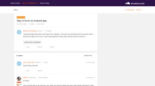 Sign in Error on Android app | SoundCloud Community