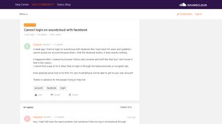 Cannot login on soundcloud with facebook | SoundCloud Community