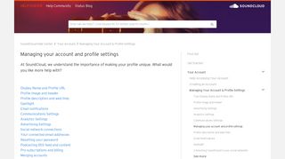 Managing your account and profile settings – SoundCloud Help Center