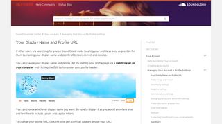 Your Display Name and Profile URL – SoundCloud Help Center