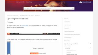 Uploading individual tracks – SoundCloud Help Center