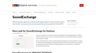 SoundExchange | NPR Digital Services