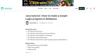 Java tutorial : How to make a simple Login program in Netbeans ...