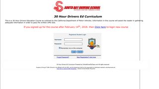 30 Hour Drivers Ed Curriculum - South Bay Driving School