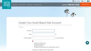 Create Account | South Beach Diet