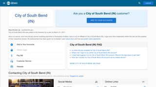 City of South Bend (IN): Login, Bill Pay, Customer Service and Care ...