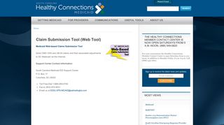 Claim Submission Tool (Web Tool) | SC DHHS