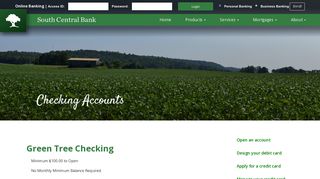 Personal Checking South Central Bank