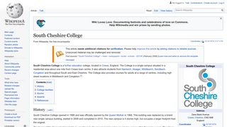 South Cheshire College - Wikipedia