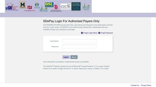 QuikPAY(R) SDePay Login for Authorized Payers Only