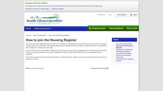 How to join the Housing Register - Homechoice South Gloucestershire