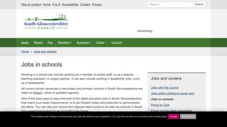 Jobs in schools | South Gloucestershire Council