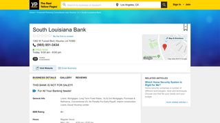 South Louisiana Bank 1362 W Tunnel Blvd, Houma, LA 70360 - YP.com