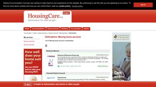 Oxfordshire: Moving home services - Housing Care