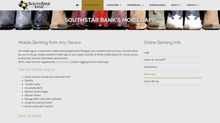 SouthStar Bank's Mobile App - SouthStar Bank, S.S.B.