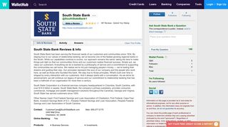 South State Bank Reviews: 386 User Ratings - WalletHub