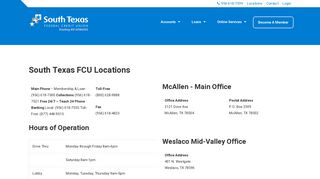 South Texas FCU Locations - South Texas Federal Credit Union