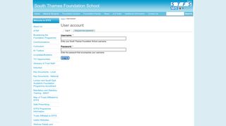 User account | South Thames Foundation School