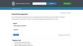 Council tax payment | eServices | South Tyneside Council