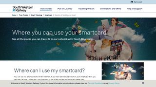 Where you can use your smartcard | South Western Railway